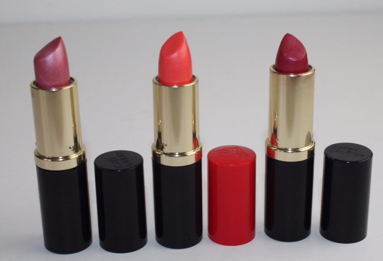 3 Estee Lauder Lipstick Pure Color Melon Shimmer 25 Pink Parfait 61