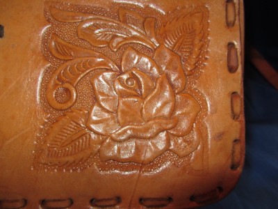 Vintage Leather Saddle Bags on Vintage Tooled Stitched Leather Country Western Horse Saddle Bag