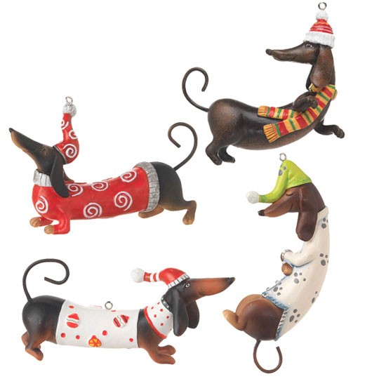 NEW RAZ Imports Dachshund Dog Pyramid Christmas Tree decoration na