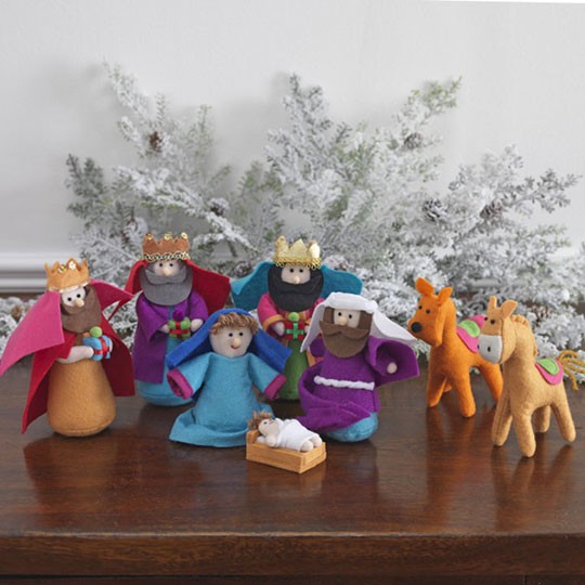 stuffed animal nativity set