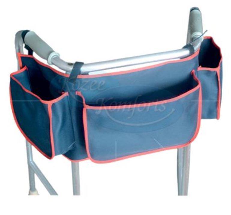 Walking Aid Accessories Bag Basket Pouch Rollator Tri Walker Zimmer Frame