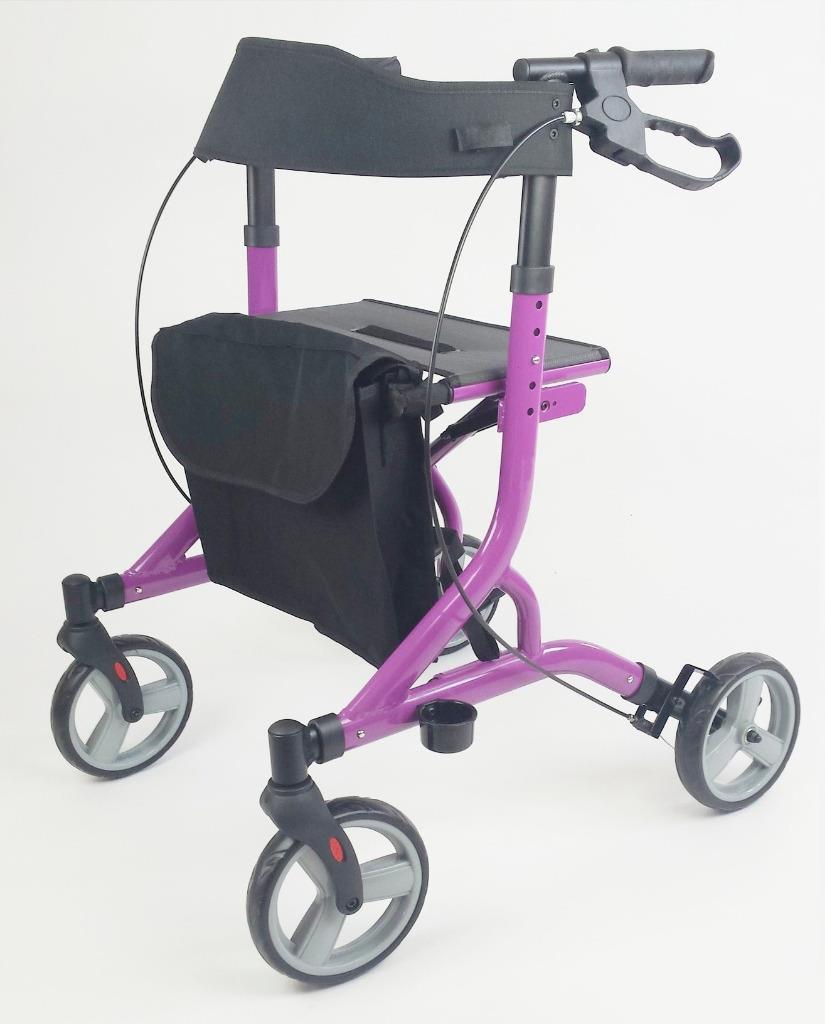5.5 kgs Ultra Lightweight 4 Wheeled Rollator With Seat Walking Aid