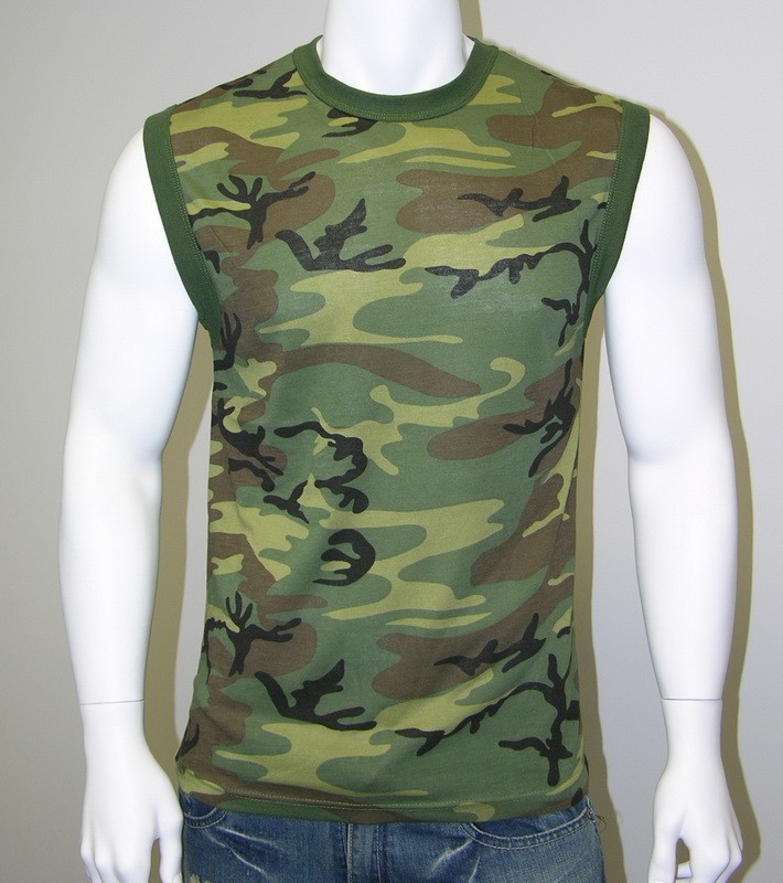 Mens Army GYM Training Camp Camo Muscle Tank TEE T Shirt Size S M L XL