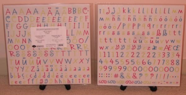 ABC 123 Funky Font Stickers