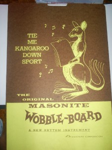 1960s musical Instrument WOBBLE BOARD TIE Me KANGAROO Down Australia ...