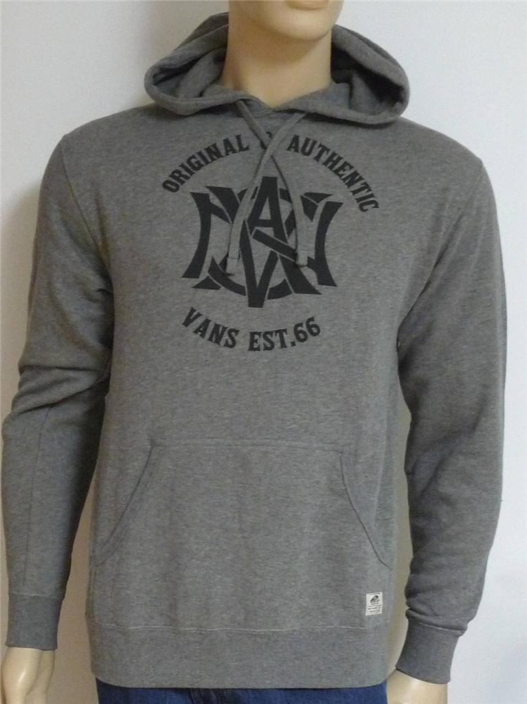 Vans Off The Wall Pinch Hitter Grey Pullover Hoodie Sweatshirt Jacket New eBay