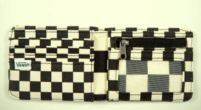 Vans Off The Wall Slasher Wallet Mens Black White Checkered Bifold New NWT | eBay