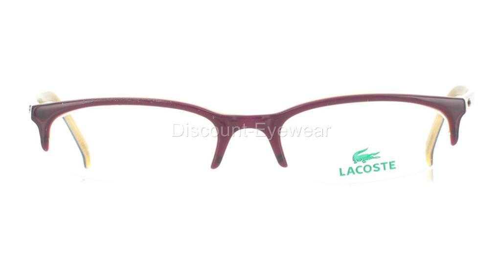Designer LACOSTE EYEGLASSES Semi Rimless Frames Womens