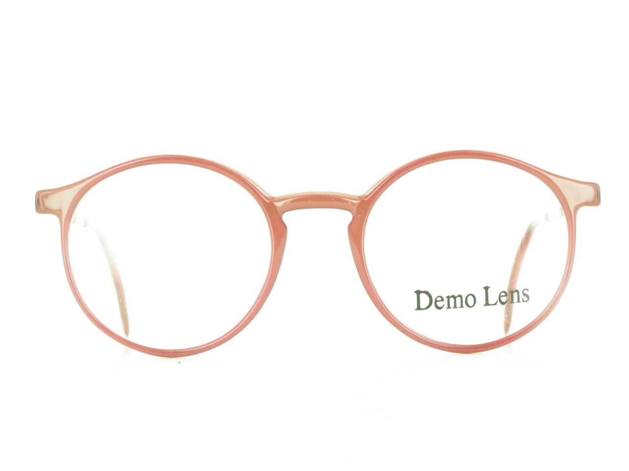 Retro Vintage Style Pink Round Keyhole Plastic Womens Optic Eyeglass