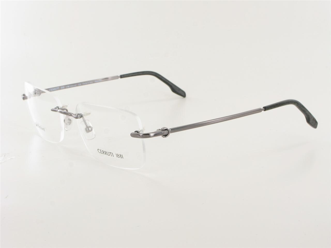 CERRUTI 1881 Rimless Drill Mount Frames CE03204 Mens Womens Metal
