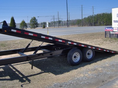  Deck on 22 Wood Tilt Deck Equipment Car Hauler Trailer New 14k   Ebay