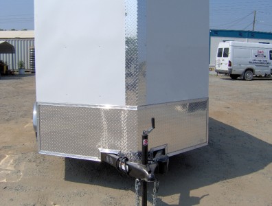 cargo trailer 7x12 enclosed finished motorcycle interior ramp ft door