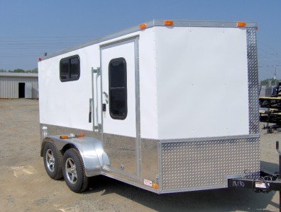 trailer enclosed cargo 7x12 finished motorcycle interior ramp ft door