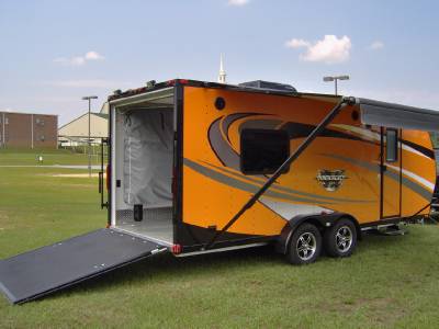 enclosed motorcycle trailer camper