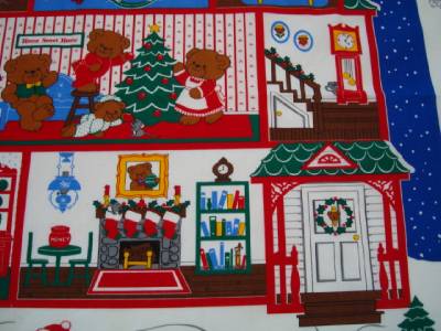 New A Beary Merry Christmas Advent Calendar Fabric Panel Wallhanging