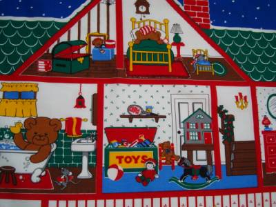 New A Beary Merry Christmas Advent Calendar Fabric Panel Wallhanging