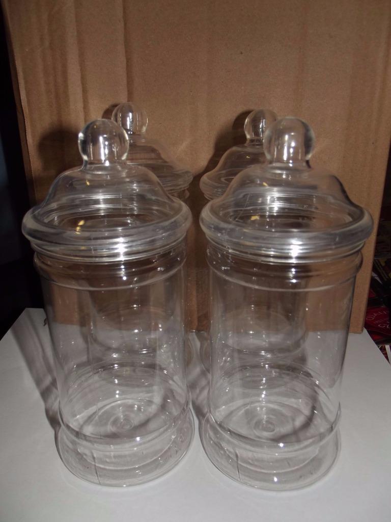 Plastic Retro Sweet Jars with Screw Lids Victorian Look New eBay