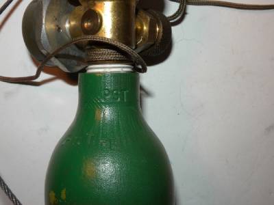 Pilots Survival Parachute Bailout Oxygen Bottle / Tank & Bag Assembly