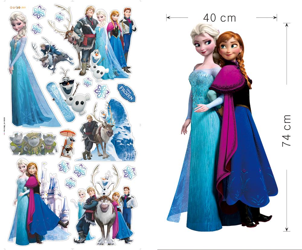 Kristoff Frozen 3D Wall Decal Removable Olaf Elsa Sven Anna Wall Sticker