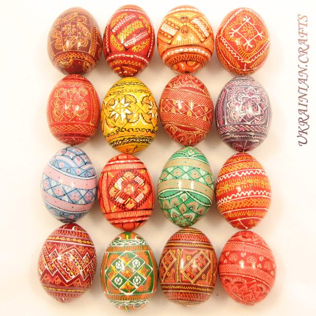 Ukrainian hand made pysanka eggs