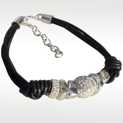 Leather Knot Bracelet & Charms