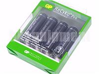 GP ReCyko+ Pro Rechargeable AA Pre-Charged NiMH 1.2v Battery x4+Case