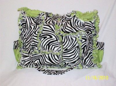 Zebra Print Diaper Bags on Lime Green Black Zebra Rag Quilt Diaper Bag Tote   Ebay