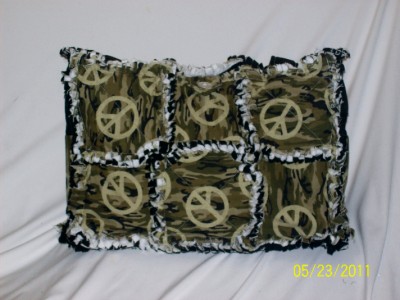 Camo Diaper  on Camo Green Black Peace Rag Quilt Diaper Bag Tote Purse   Ebay