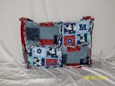 Baby Mickey Mouse Diaper on Mickey Mouse Disney Plaid Red Blue Rag Quilt Diaper Bag Tote Purse
