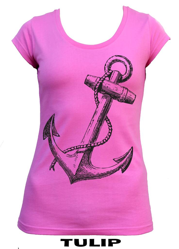 Anchor Rockabilly Sailor retro ladies Women's TShirt Men's funky size