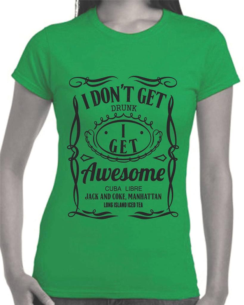 Funny Awesome Drunk Rum Coke Cuba T Shirts Singlets Men's Ladies Size