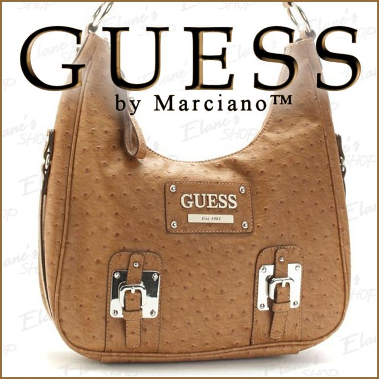 GUESS Rocky Hobo Cognac TAN Shoulder Bag, Handbag Purse