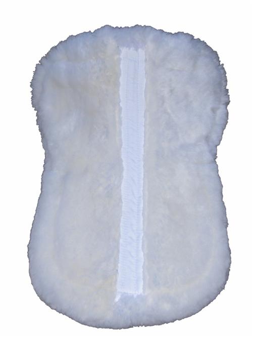 White Half Numnah Saddle Pad with Removable Shims 100 Sheepskin