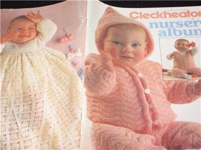 CLECKHEATON KNITTING BABY BABIES PATTERN BOOK NURSERY ALBUM KNIT PATTERNS