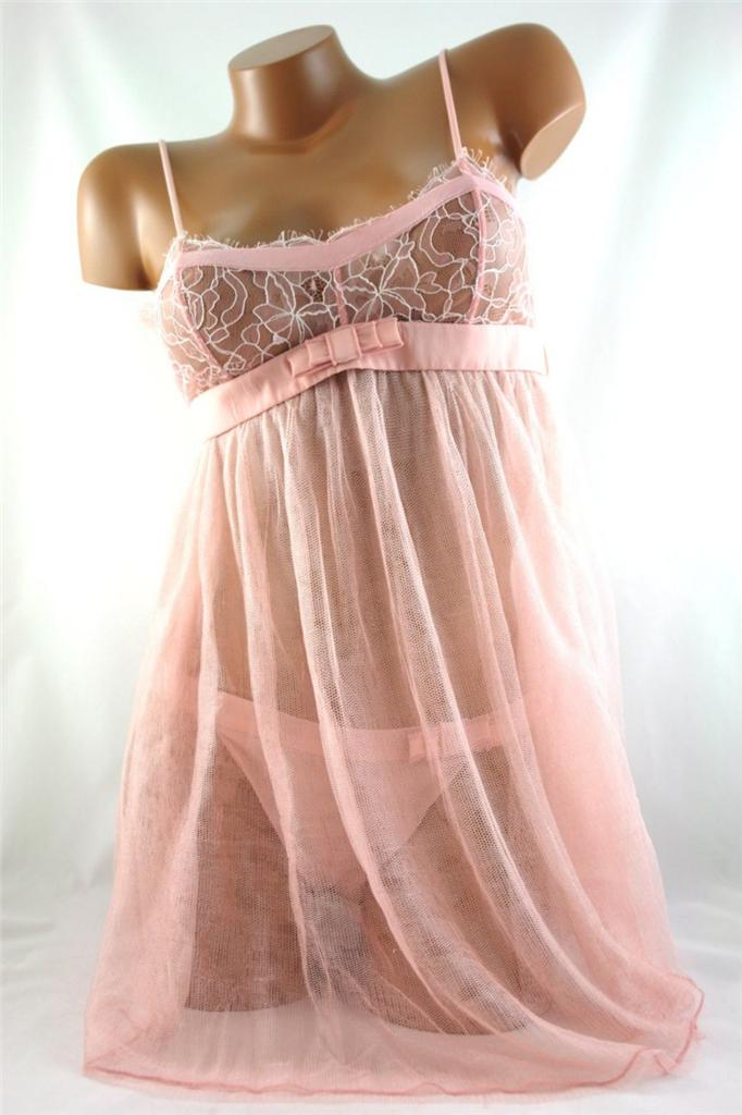 45700LaPerlaSignaturesilkChemisebabydollpantysetszS