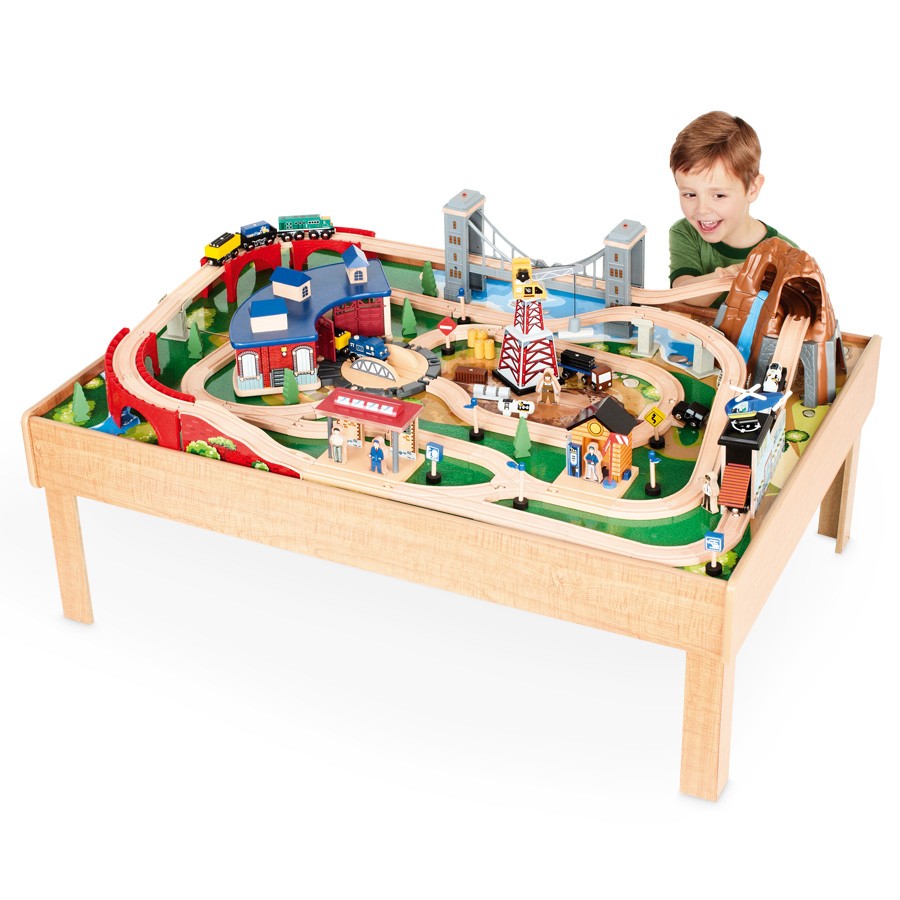  and brio kidkraft wooden train set city explorer wooden train set