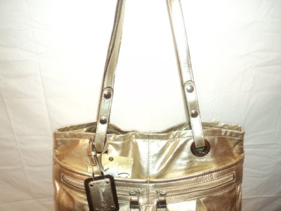 Makowsky Wallet on Makowsky Windham Gold Leather Tote Handbag  178 846524179194   Ebay