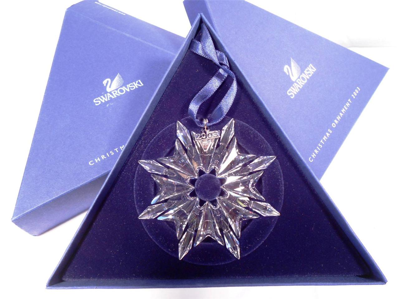 2003 swarovski crystal snowflake christmas ornament nib 2003 swarovski crystal snowflake christmas ornament nib