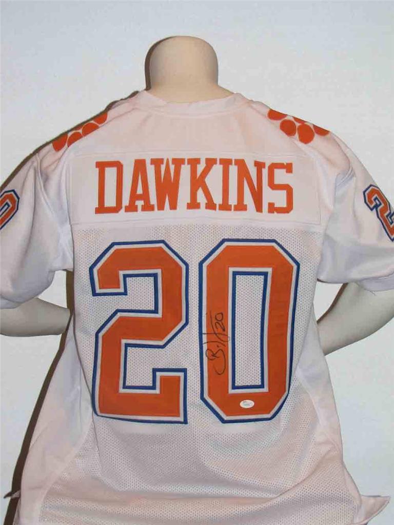 BRIAN DAWKINS SIGNED CUSTOM CLEMSON WHITE JERSEY WITH JSA WITNESSED eBay