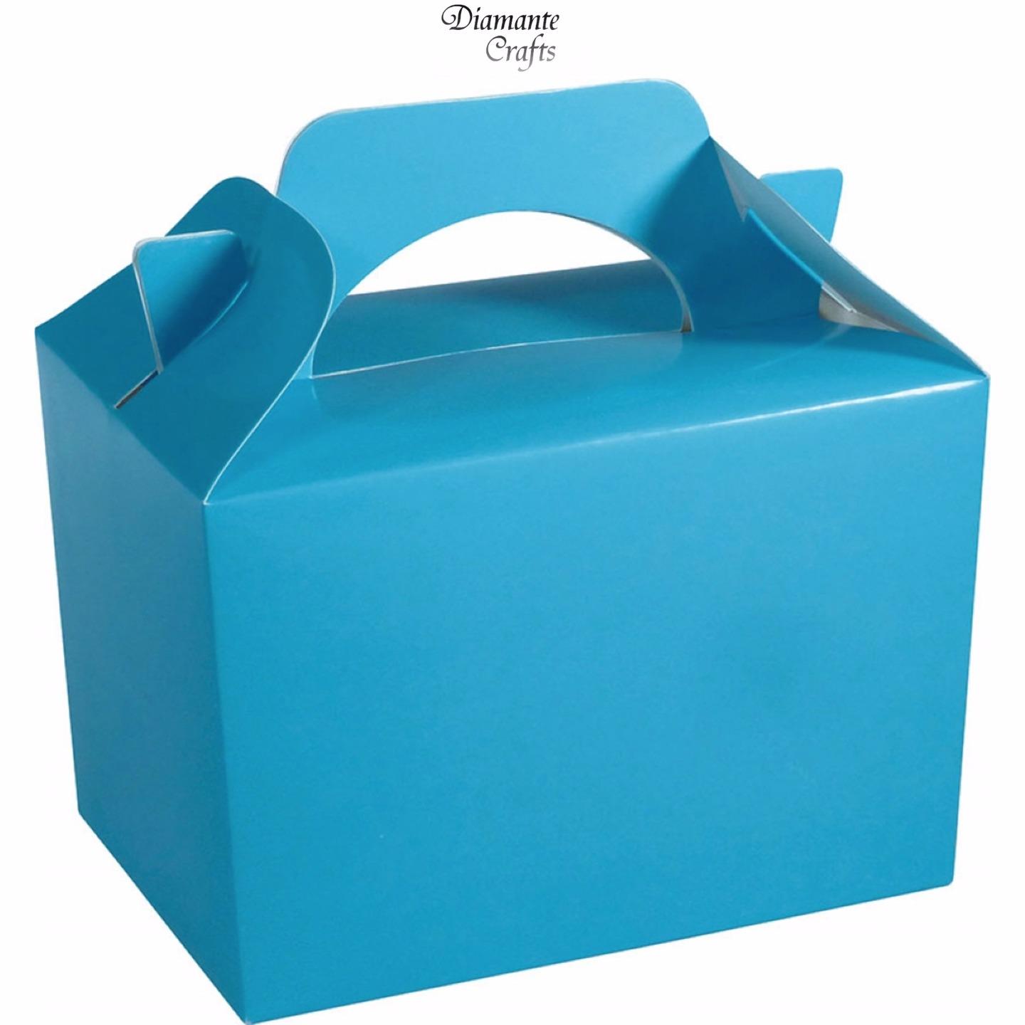10 Party Boxes Solid Colour Plain Cardboard Lunch Food Loot Treat Box 13 Colours eBay