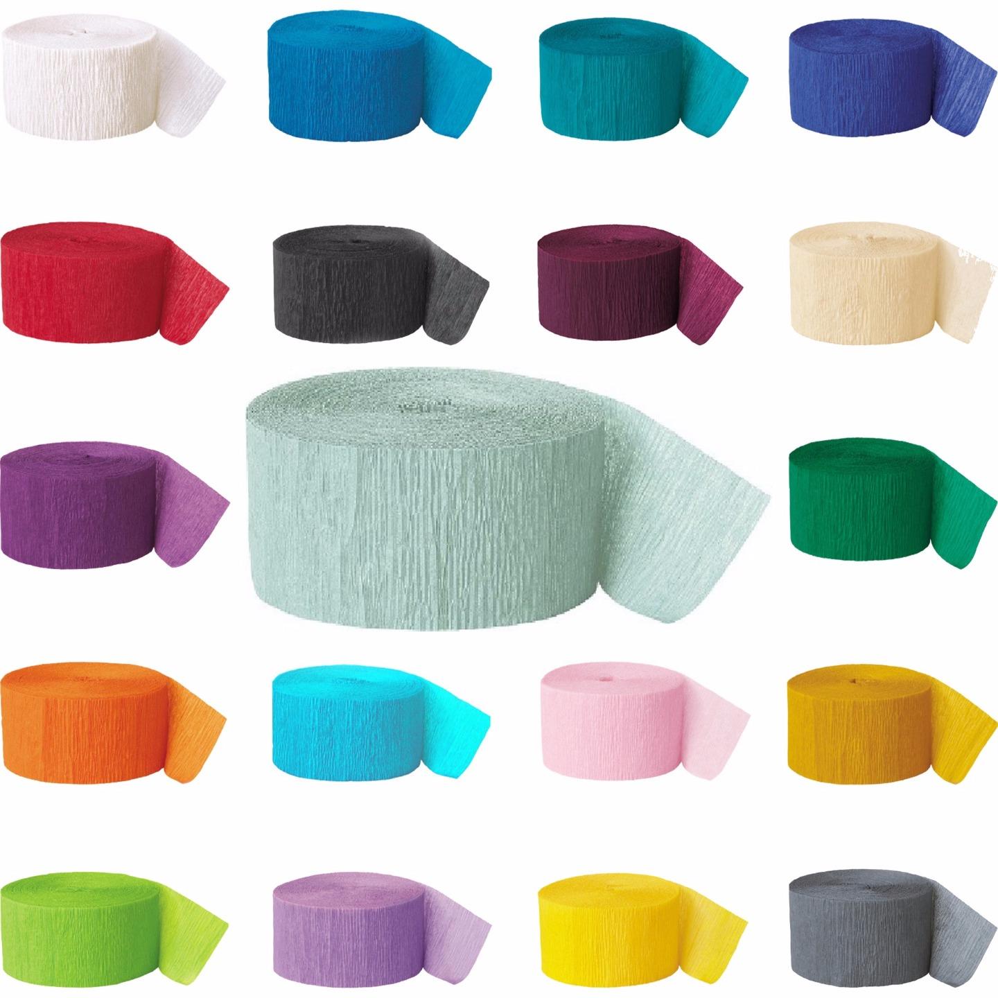 6 x Crepe Paper Rolls 81ft Streamer Decoration Bunting 24 metres 19