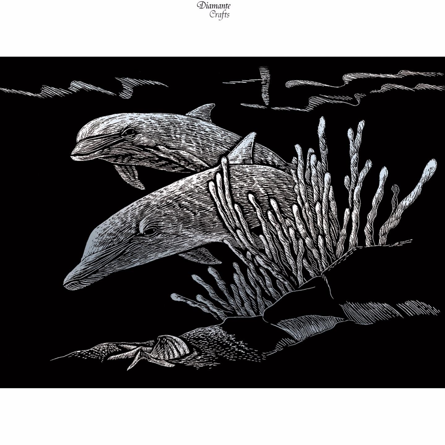 Engraving Art Scraper Foil Kit Mini A5 Silver Gold Rainbow Copper