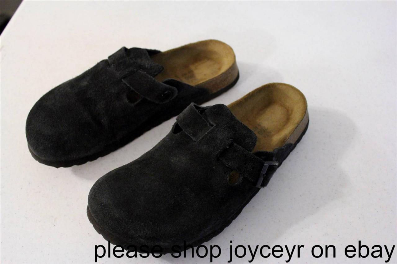 Birkenstock-Original-Betula-Black-Suede-Slide-Sandals-Clogs-Shoes-Size ...