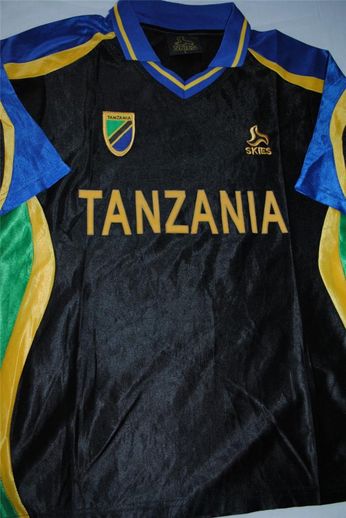 RARE VINTAGE TANZANIA FOOTBALL SHIRT SKIES HOME KIT WORLD CUP JERSEY
