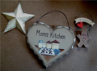 Heart Stars Kitchen Decor on Mom S Kitchen Gingerbread Star Primitive Decor Sign S Ebay