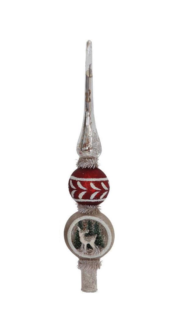 mercury glass spire diorama 13 quot christmas tree topper with mercury glass spire diorama 13 quot christmas tree topper with