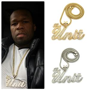 ICED OUT THE G UNIT 50 CENT GOLD SILVER PLATED CHAIN NECKLACE HIP HOP 