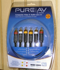 New Belkin Pure AV 1.8m Composite Video & Audio Cables
