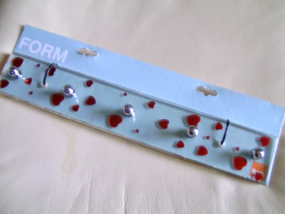 NEW.  Floating hearts coat hook rail