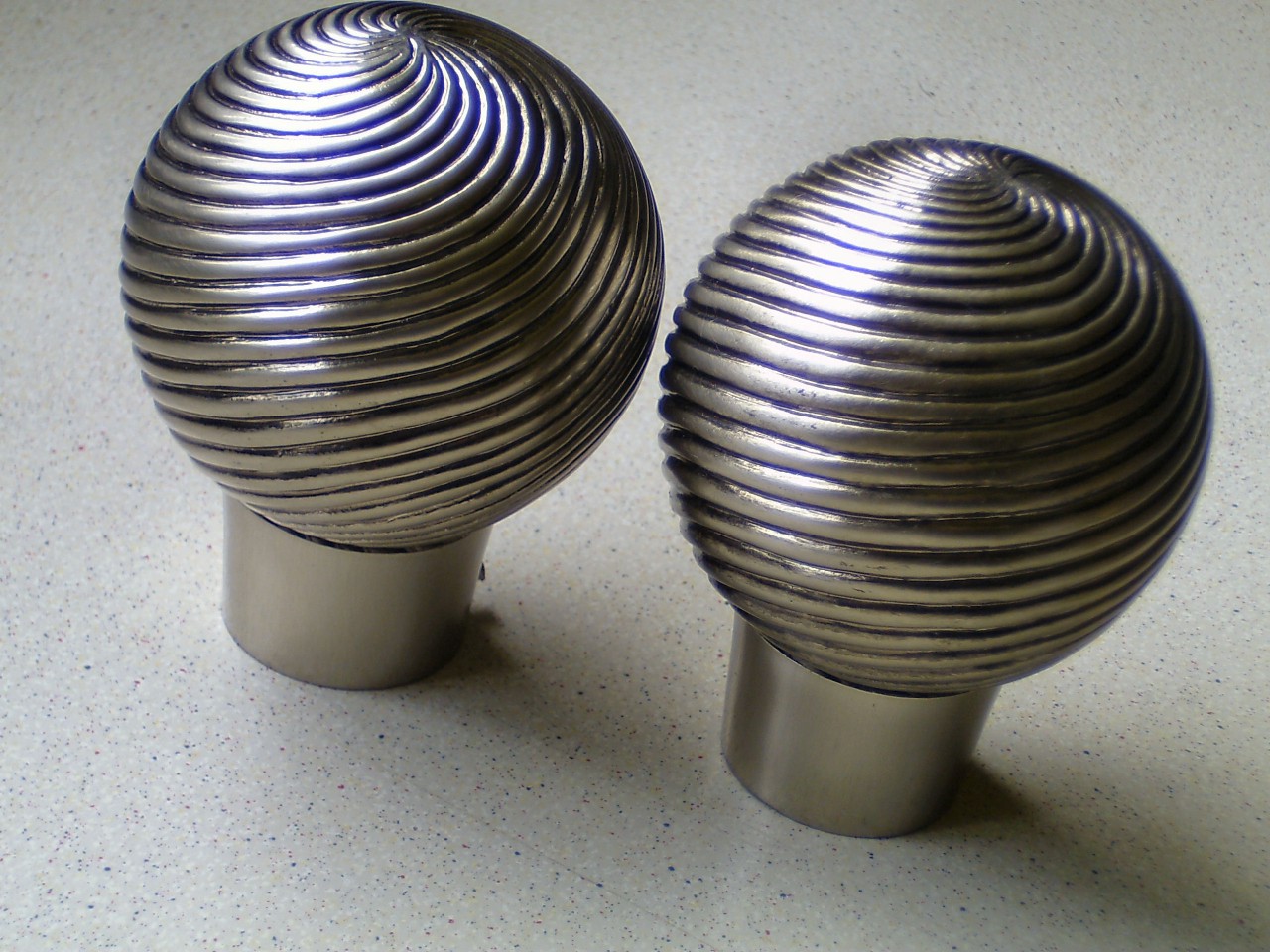 Swirl Curtain Pole Ends / Finials Hand made 35mm NEW